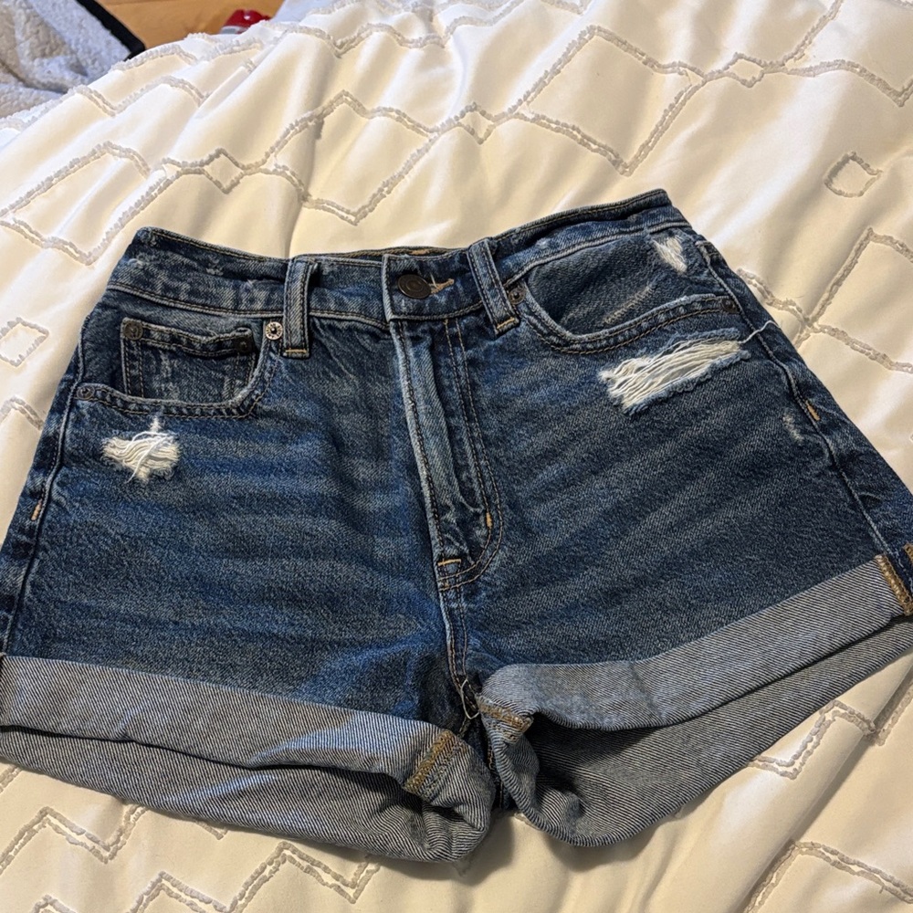 American Eagle Outfitters Distressed Blue Jean Shorts